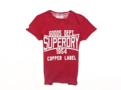 D Superdry Mens T-shirt Cotton Vintage Red size M