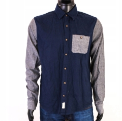*S Hollister Mens Shirt Tailored Dark Blue size L