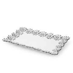 Patera Dekoracyjna Merlin 24x35x3cm14x14x1cm 6x Biała