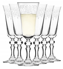 KIELISZKI DO SZAMPANA PROSECCO KRISTA DECO 150ml KROSNO ELEGANCIE ZE WZOREM