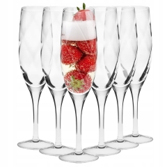 PIĘKNE Kieliszki do szampana KROSNO HANDMADE Romance 170ml ze wzorem