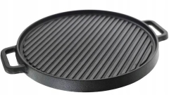 PATELNIA GRILLOWA ŻELIWNA PŁYTA 30 cm RUSZT ODLEW DO GRILLOWANIA SMAŻENIA