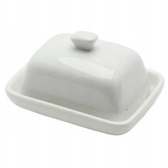 Porcelanowa maselniczka z pokrywą pokrywką MINI 10x8x6 cm pojemnik na masło