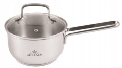 Garnek Gerlach Simple Rondel z pokrywą 16cm 1.5L indukcja gaz kuchenny