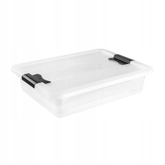 Pojemnik skrzynia Cornelia crystalbox 7L Transparentny z pokrywą Keeper
