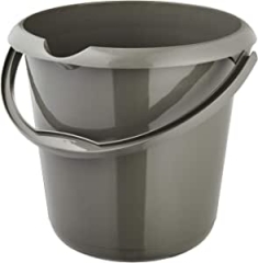 Wiadro z wylewką miarką dziubkiem okrągłe Mika 10 L Eco Grey Keeeper
