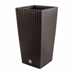 Doniczka donica rattan low DRTS265L z wkładem umbra