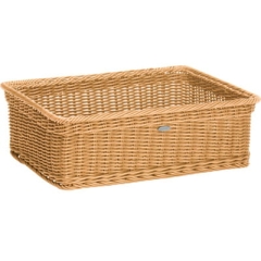 Kosz prostokątny z metalową ramką 40x30x13cm jasno-beżowy