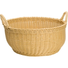 Koszyk okrągły z rączkami 42x19cm kol jasno-beżowy