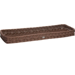 Kosz prostokątny 60x20x5cm kol brązowy
