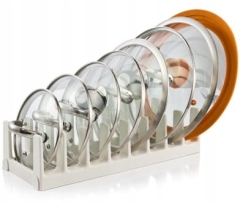 ORGANIZER DO SZUFLAD STOJAK UCHWYT NA POKRYWKI POKRYWY GARNKÓW  37x15x9cm