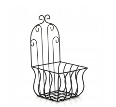 Wiszący kwietnik ścienny osłonka na kwiaty metalowa 32cm do powieszenia
