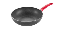 Wok MANICO ROSSO ? 28 cm