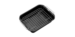 Brytfanna głęboka z rusztem SAPHIR 38x28 cm