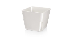 Osłonka na doniczkę SENSE, kwadratowa, biała