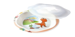 Talerz z pokrywką DINO