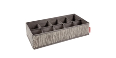 Organizer na skarpetki i bieliznę FANCY HOME 40 x 18 x 10 cm, cappuccino