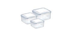 Pojemnik FRESHBOX 3 szt., 0.4, 0.7, 1.2 l kwadratowy