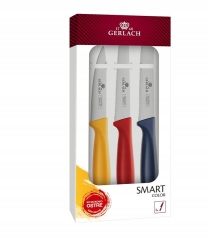 Noże zestaw Gerlach zestaw 3 noży Smart Color kuchenne stal nierdzewna