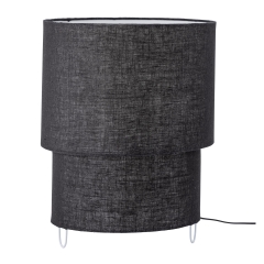 Lampa stołowa Zalt Czarna Len 35x45cm