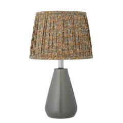 Lampa stołowa do salonu ozdobna dekoracja Etty Zielona Kamionka 32x52cm