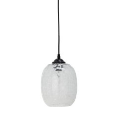 Lampa wisząca Gisele Biały Szkło 18x30cm