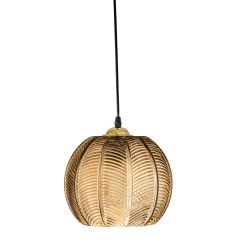 Lampa wisząca Adar Brązowy Szkło 22x20cm