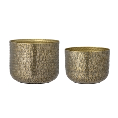 Doniczka Constance Mosiądz Aluminium 2szt