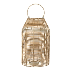 Latarnia Ferdi ze Szkłem Rattan 25x43cm