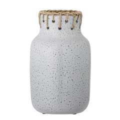 Ceramiczny wazon Janel Szary ceramika kamionka 17x28cm loft ozdobny