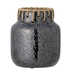 Wazon na kwity bukiety Janel Czarny Ceramiczny 17x21cm loft elegancki