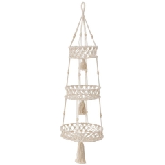 Bawełniany kosz wiszący okrągły 112cm koszyk organizer osłonka pojemnik