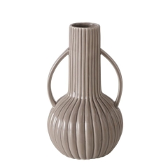 Wazon porcelanowy Pilarus 21 cm zielony flakon na kwiaty cięte ozdobny