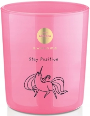 AROMA HOME ŚWIECA STAY POSITIVE 140g SOJOWA ŚWIECZKA ZAPACHOWA W SZKLE