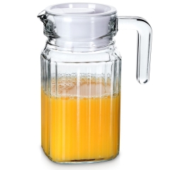 Dzbanek z pokrywką szklany 650 ml na lemoniadę sok wodę napoje z uchwytem