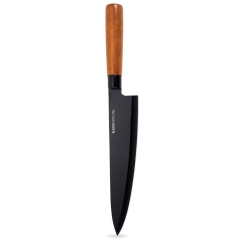 Nóż szefa kuchni stalowy kuchenny duży NATURE 31 cm drewniana rączka