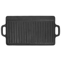 Płyta grillowa żeliwna patelnia dwustronna 45,5x23 cm DO SMAŻENIA NA GRILLA