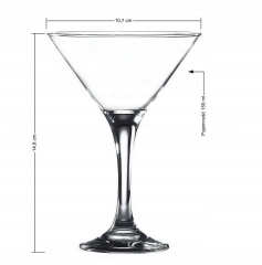 ZESTAW KIELISZKÓW DO DRINKÓW MARTINI SZAMPANA KOKTAJLU 150ml 6 SZTUK