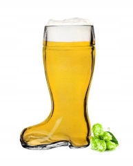 Kufel pokal szklanka na piwo w kształcie BUTA 500ml BUT szklany elegancki