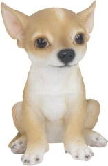 Siedzący szczeniak chihuahua figurka pies PIESEK do ogrodu na taras balkon