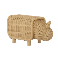 Stołek Soffe ze schowkiem rattanowy 53x30x24cm