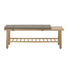 Ławka Linde drewno kauczukowe 120x41x30cm