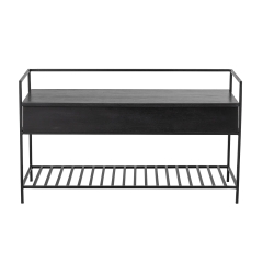 Ławka Abelone czarny Mango 102x58x40cm