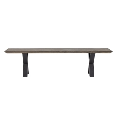Ławka Maldon brązowa FSC 100% dąb 190x47x37cm