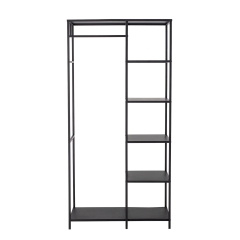 Wieszak na ubrania Valde czarny metalowy 90x183x40cm