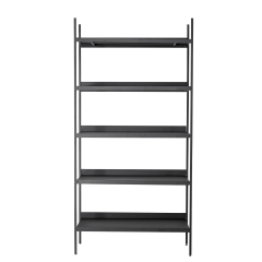 Stojak na paczki czarny metalowy 100x200x39cm