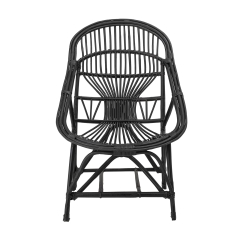 Fotel Joline czarny trzcinowy 60x88x43cm