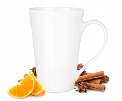 Kubek duży biały 500ml kawy herbaty ziół klasyczny porcelanowy tradycyjny