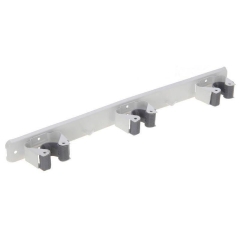 Wieszak uchwyt metalowy ogrodowy na mopa miotły kije narzędzia grabie potrójny