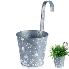 Doniczka balkonowa metalowa kwiatki 14 cm